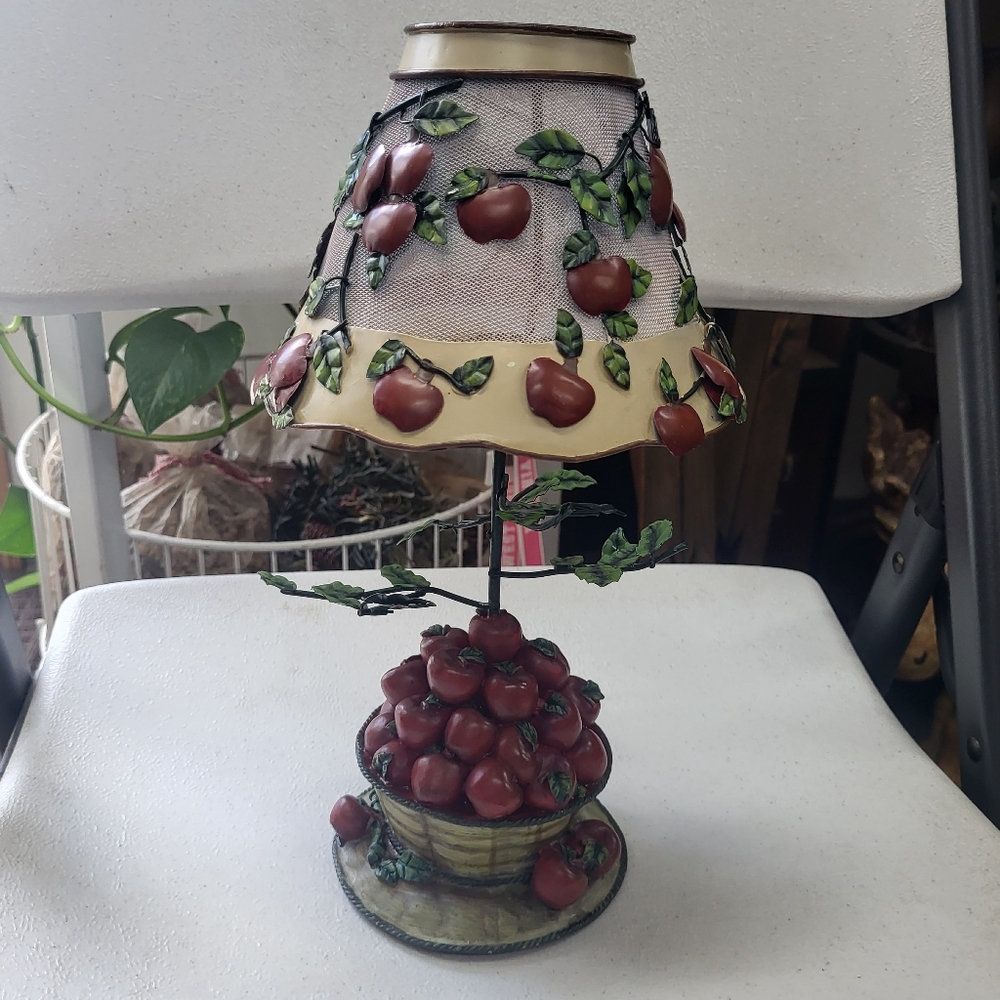 Home Interior Apple Tree Votive Candle Holder Basket